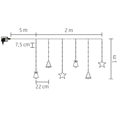 Micro-LED-es, figurás fényfüggöny - KAF 11/WW